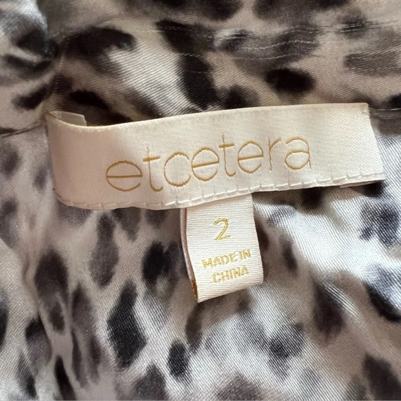Etcetera leopard patterned shirt dress cheetah animal print 533 - Picture 7 of 8